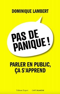Front cover_Pas de panique ! Parler en public, ça s'apprend