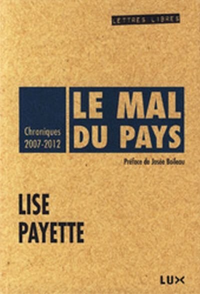 Front cover_Le mal du pays