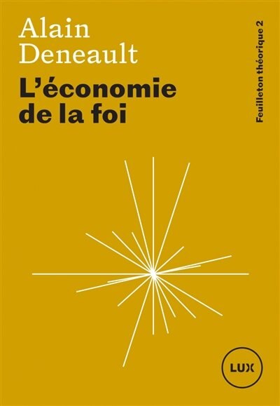 Front cover_L' économie de la foi