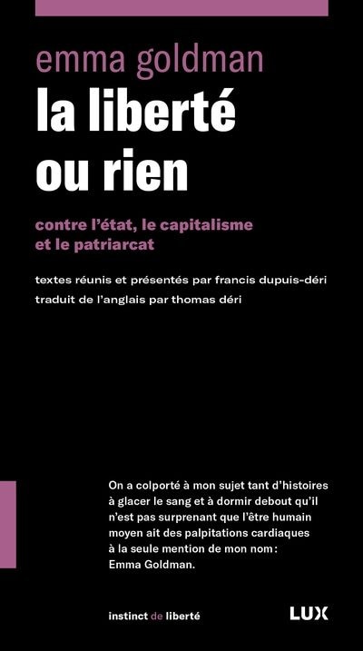 Front cover_La liberté ou rien : Contre l'État, le capitalisme et le patriarcat