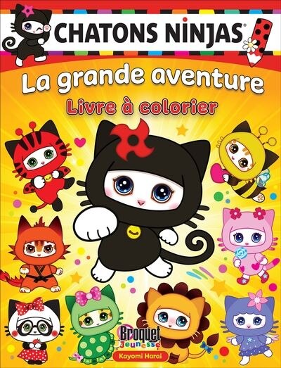Front cover_Chatons Ninjas - La grande aventure : Livre à colorier