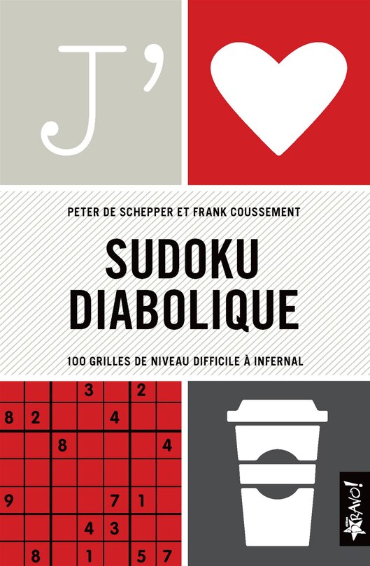 Front cover_J'aime Sudoku diabolique : 100 grilles de niveau difficile à infernal