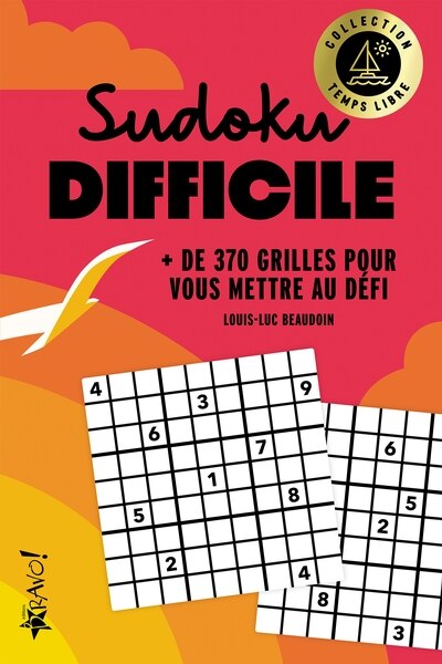 Couverture_Sudoku difficile Temps libre