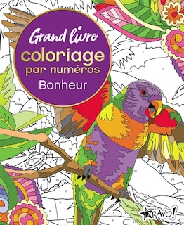 Couverture_Bonheur Grand livre coloriage par numéros