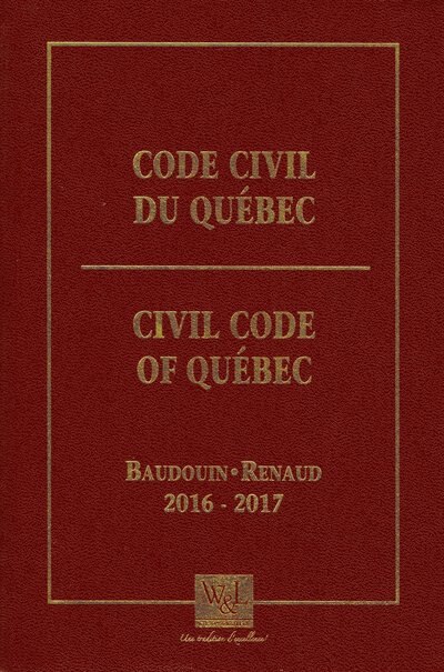 Front cover_Code civil du Québec 2016-2017