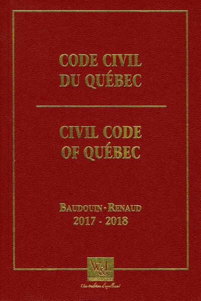 Front cover_Code civil du Québec 2017-2018