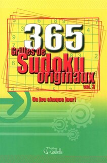 Front cover_365 grilles de sudoku originaux, vol. 3 : un jeu chaque jour!