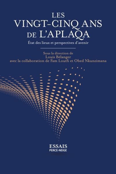 Couverture_Les vingt-cinq ans de l'APLAQA : état des lieux et perspectives d'avenir