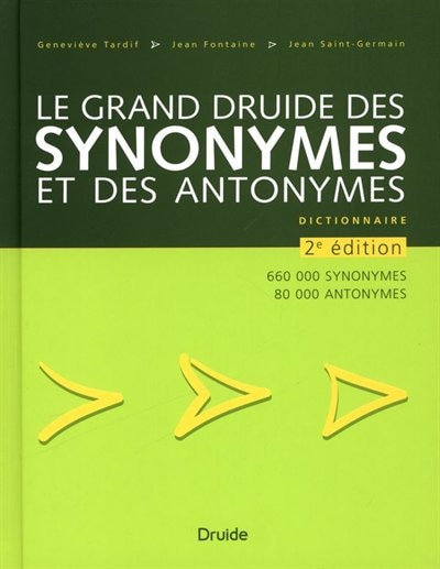 Front cover_Le grand Druide des synonymes et des antonymes