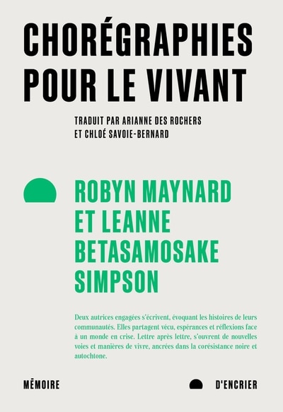 Front cover_CHORÉGRAPHIES POUR LE VIVANT