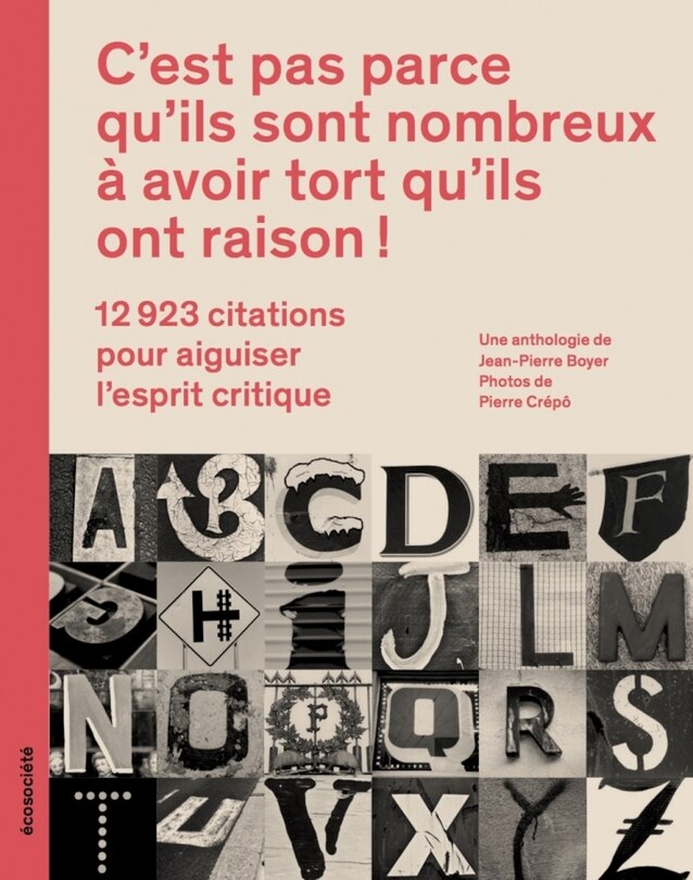 Front cover_C'est pas parce qu'ils sont nombreux à avoir tort qu'ils ont raison!