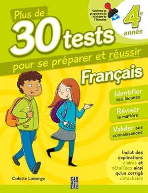 Front cover_30 tests Français 4e année 3ème édition