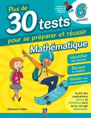 Couverture_30 tests Math 6e année 3ème édition