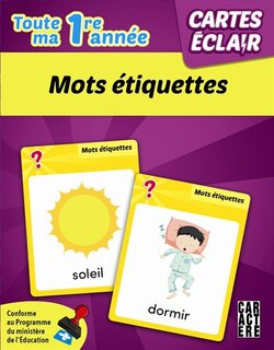 Couverture_Cartes éclair 1 re année Mots étiquettes