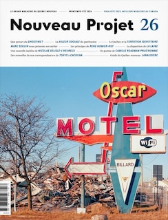 Front cover_Nouveau Projet, no. 26, Printemps-Été 2024