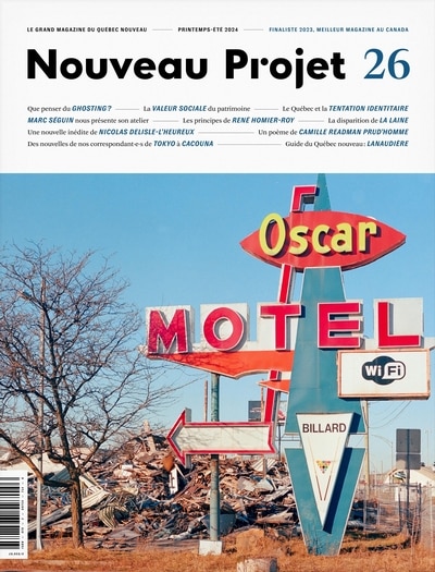 Front cover_Nouveau Projet, no. 26, Printemps-Été 2024