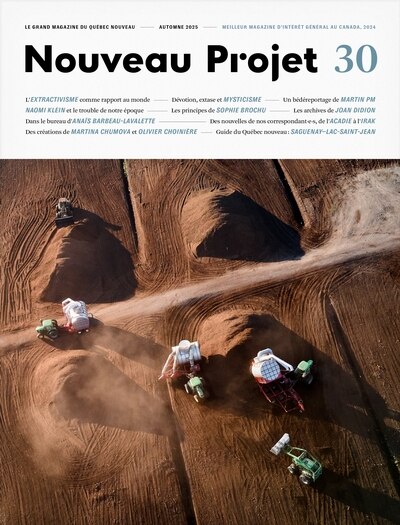 Couverture_Nouveau Projet, no. 30, Automne 2025