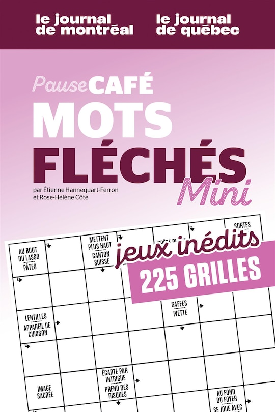 Front cover_Pause café - Mots fléchés Mini - Vol. 2 - Nº 2 : Jeux inédits – 225 grilles