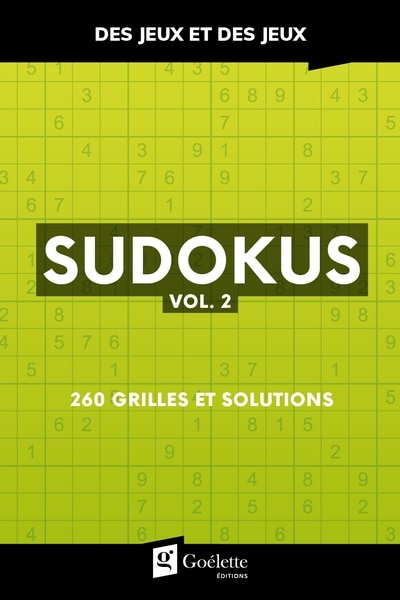 Front cover_Sudokus vol. 2 : 260 grilles et solutions