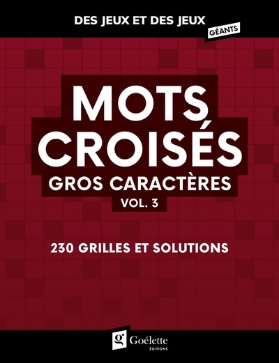 Front cover_MOTS CROISÉS VOL. 3  GROS CARACTÈRES