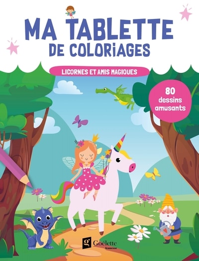 Couverture_TABLETTE DE COLORIAGES - LICORNES ET AMIS MAGIQUES