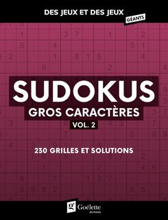 Couverture_Sudokus Gros caractères vol. 2
