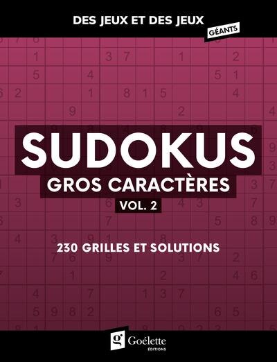 Couverture_Sudokus Gros caractères vol. 2