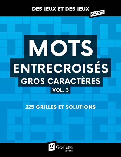 Front cover_Mots entrecroisés Vol.3 gros caractères