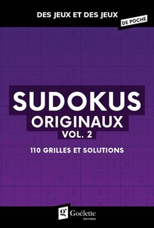 Front cover_Sudokus originaux Vol. 2 Des jeux et des jeux de poche