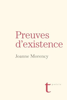 Front cover_Preuves d'existence