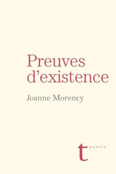Front cover_Preuves d'existence