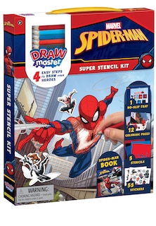 Front cover_Drawmaster Marvel Spider-man: Super Stencil Kit