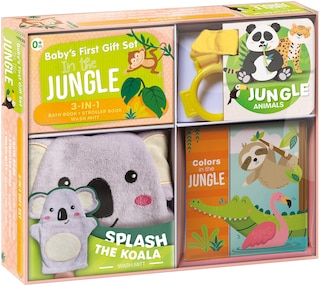 Couverture_Jungle Fun Baby Gift Set: Soft Books for Toddlers 1-3, Waterproof Bath Book, Stroller Book, Wash Mitt - Great Newborn Gift
