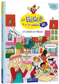 Couverture_LES HÉROS DE 1RE ANNÉE EN BD - SUPER DÉBUTANT - LA CHASSE AU TRÉSOR