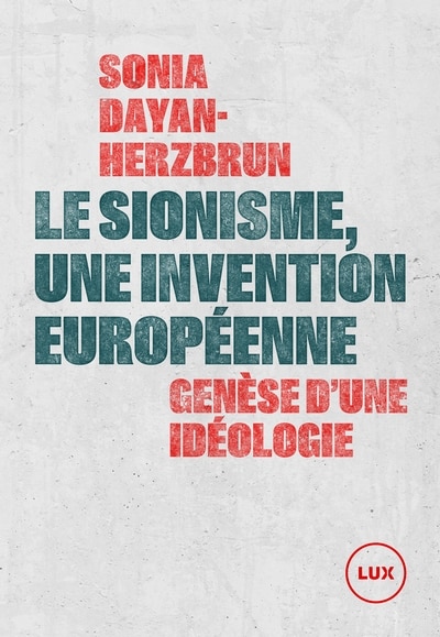 Front cover_Le sionisme, une invention européenne