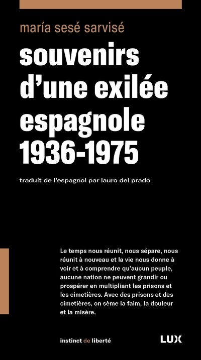 Couverture_Souvenirs d'une exil&eacute;e espagnole 1936-1975