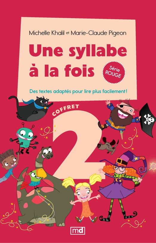 Couverture_Une syllabe à la fois - Coffret 2 série rouge : Des textes adaptés pour lire plus facilement!