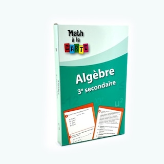 Front cover_Algèbre, 3e secondaire