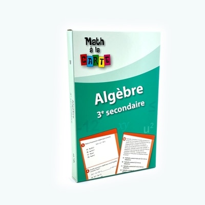 Front cover_Algèbre, 3e secondaire