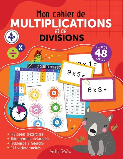 Front cover_Mon cahier de multiplications et de divisions