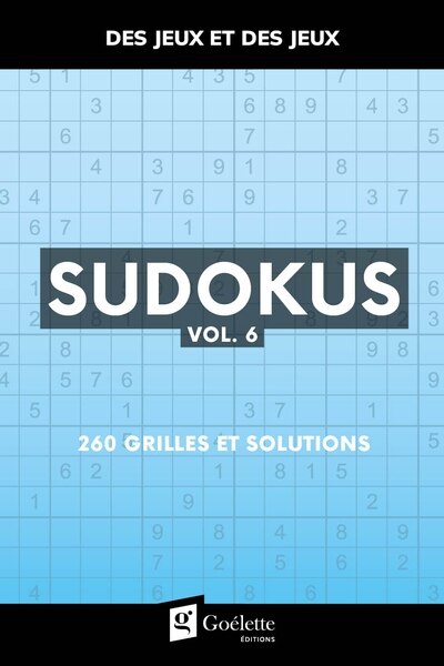 Couverture_Sudokus vol. 6 : 260 grilles et solutions