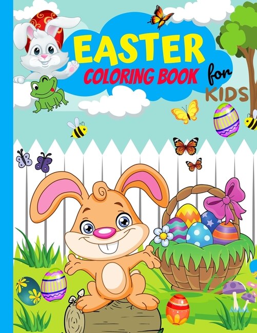 Front cover_Easter Coloring Book For Kids Ages 4-8