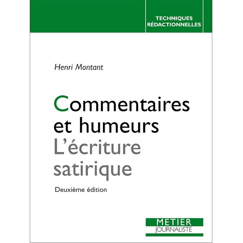 Front cover_Commentaires et humeurs : l'écriture satirique