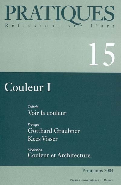 Couverture_Pratiques, n°15. Couleurs, 1