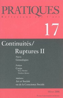 Couverture_Pratiques, n°17. Continuités-ruptures 2