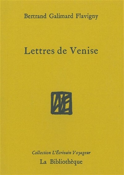 Front cover_Lettres de Venise