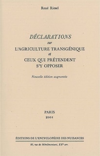Front cover_Déclarations sur l'agriculture transgénique et ceux qui prétendent s'y opposer