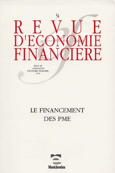 Couverture_Revue d'économie financière, n°54. Le financement des PME