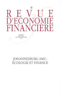 Couverture_Revue d'économie financière, hors-série, n°66. Johannesburg 2002