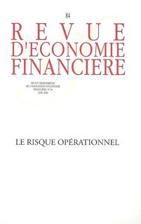 Front cover_Revue d'économie financière, n°84. Le risque opérationnel